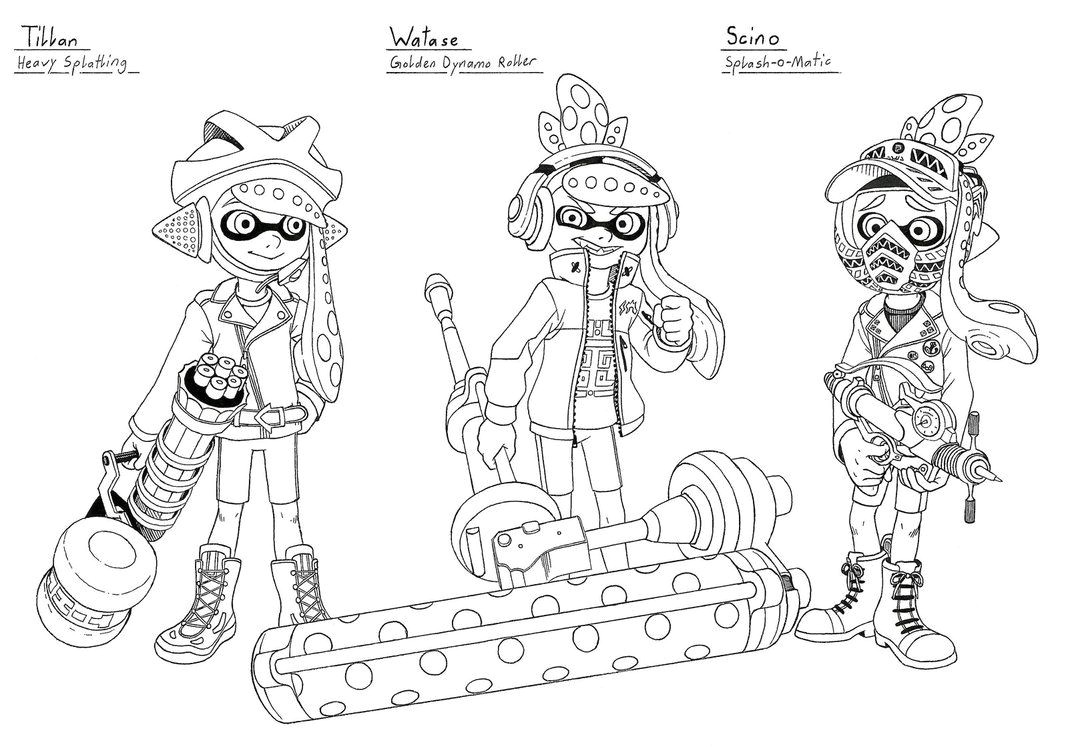 Splatoon Coloring Sheet Printable Coloring Pages