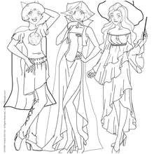 Sam Alex et Clover   Halloween Coloriage Coloriage TOTALLY SPIES Coloriage TOTALLY