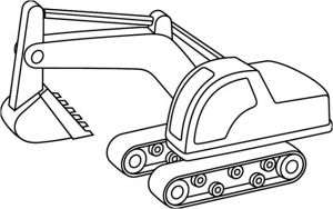 Dessin Coloriage Tractopelle Coloriage Pelle Mecanique Les Beaux Dessins De Transport  