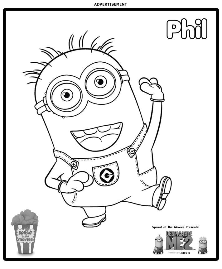 Dibujo para colorear de los Minions