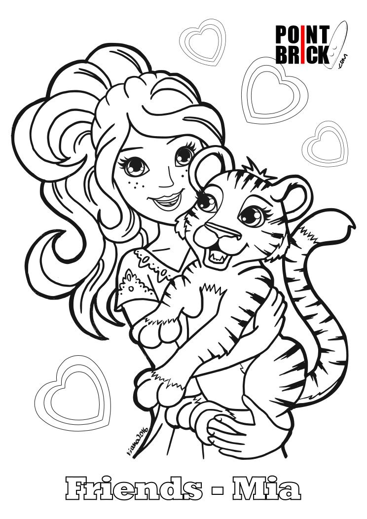 Disegni da Colorare LEGO Friends Mia e cucciolo di tigre Clicca sull immagine per scaricarla gratuitamente