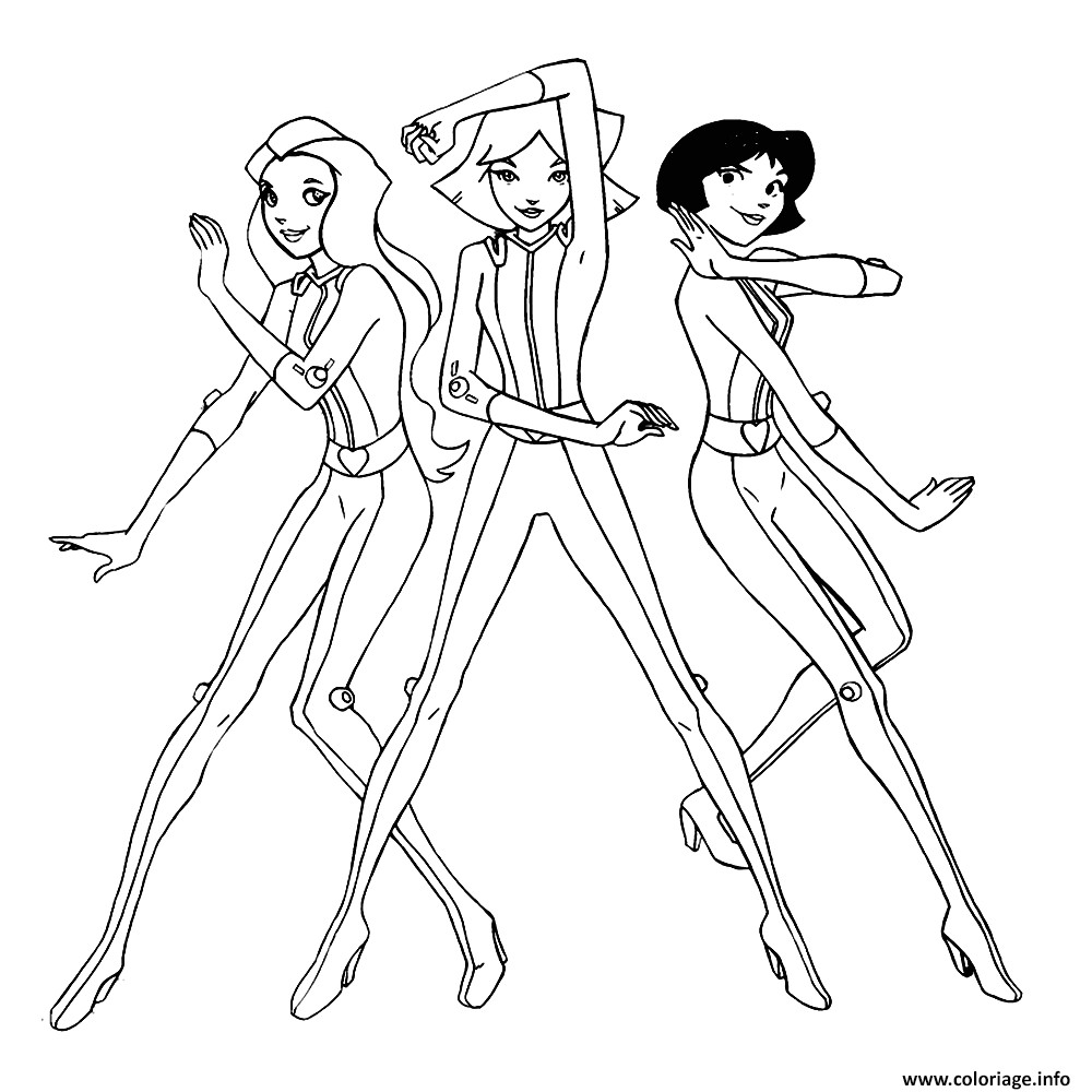 Coloriage Totally Spies A Colorier Dessin   Imprimer