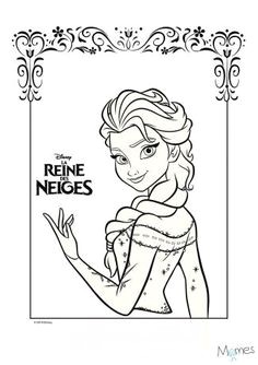 Coloriage Reine des Neiges portrait d Elsa