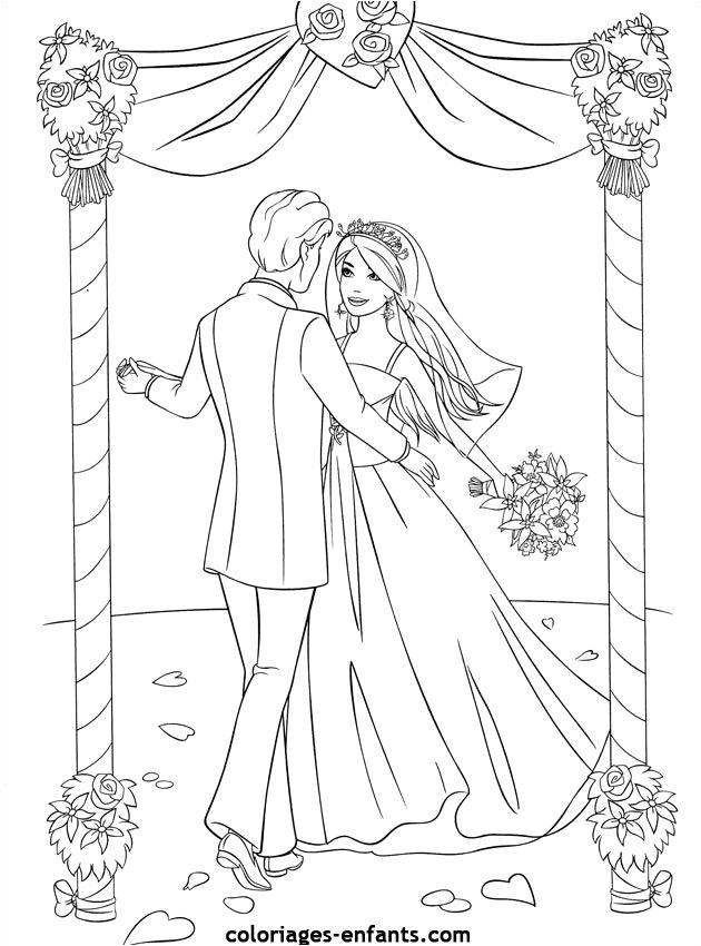 Coloriage de mariage   imprimer sur coloriages enfants