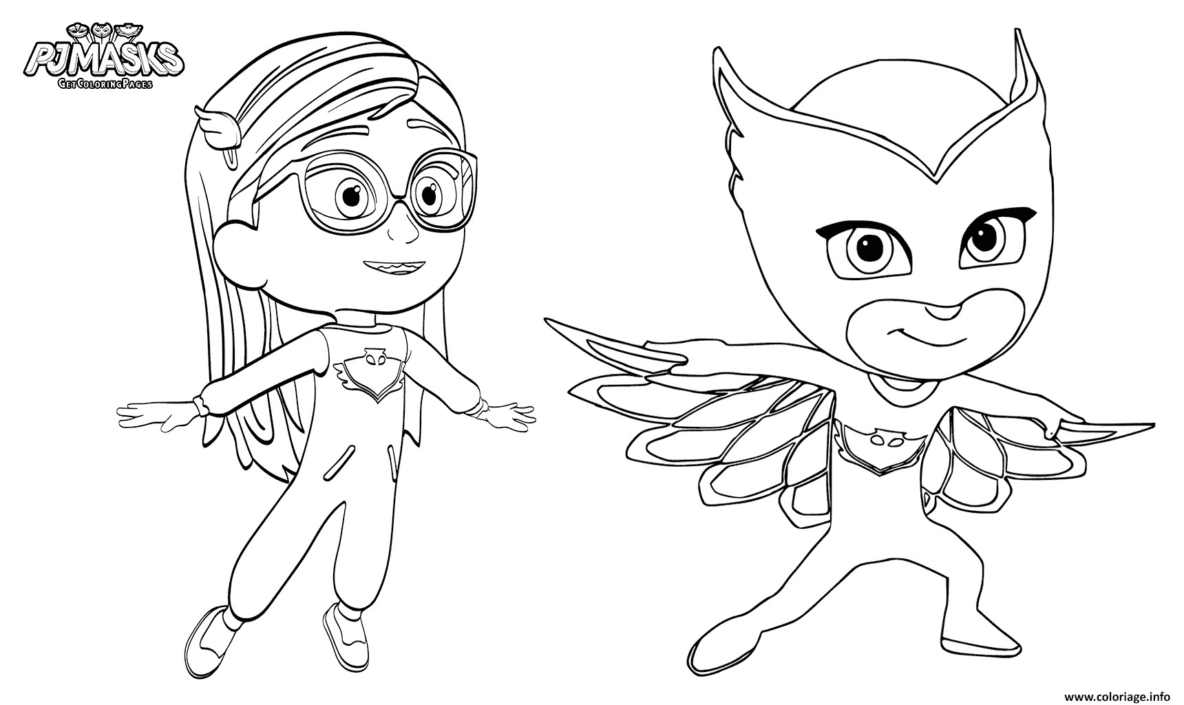 Coloriage Pyjamasques Imprimer Refrence Pajama Hero Amaya Is Owlette De JeColorie