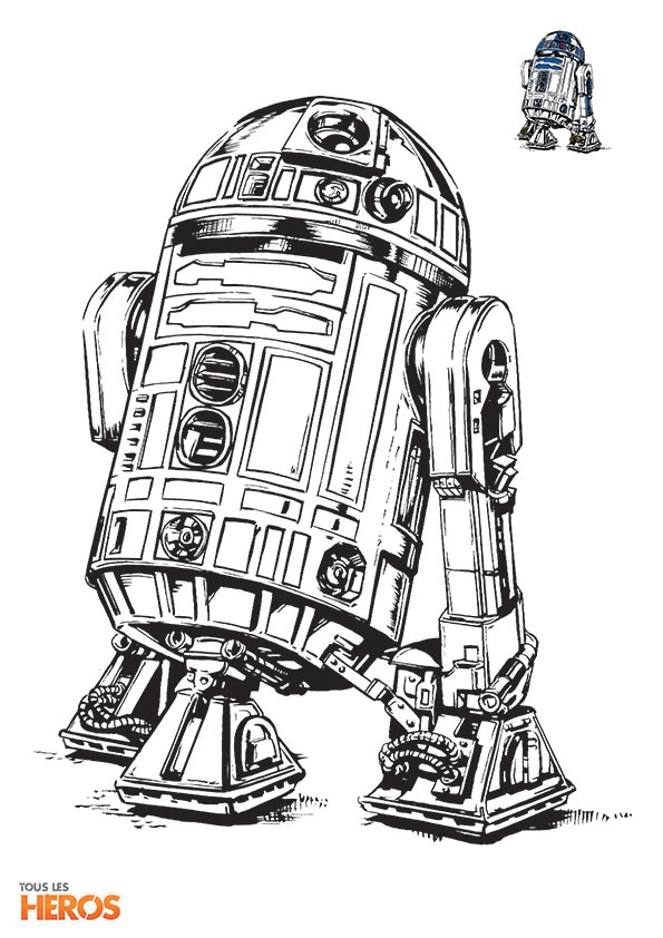 Coloriages Star Wars le cél¨bre Dro¯d R2D2