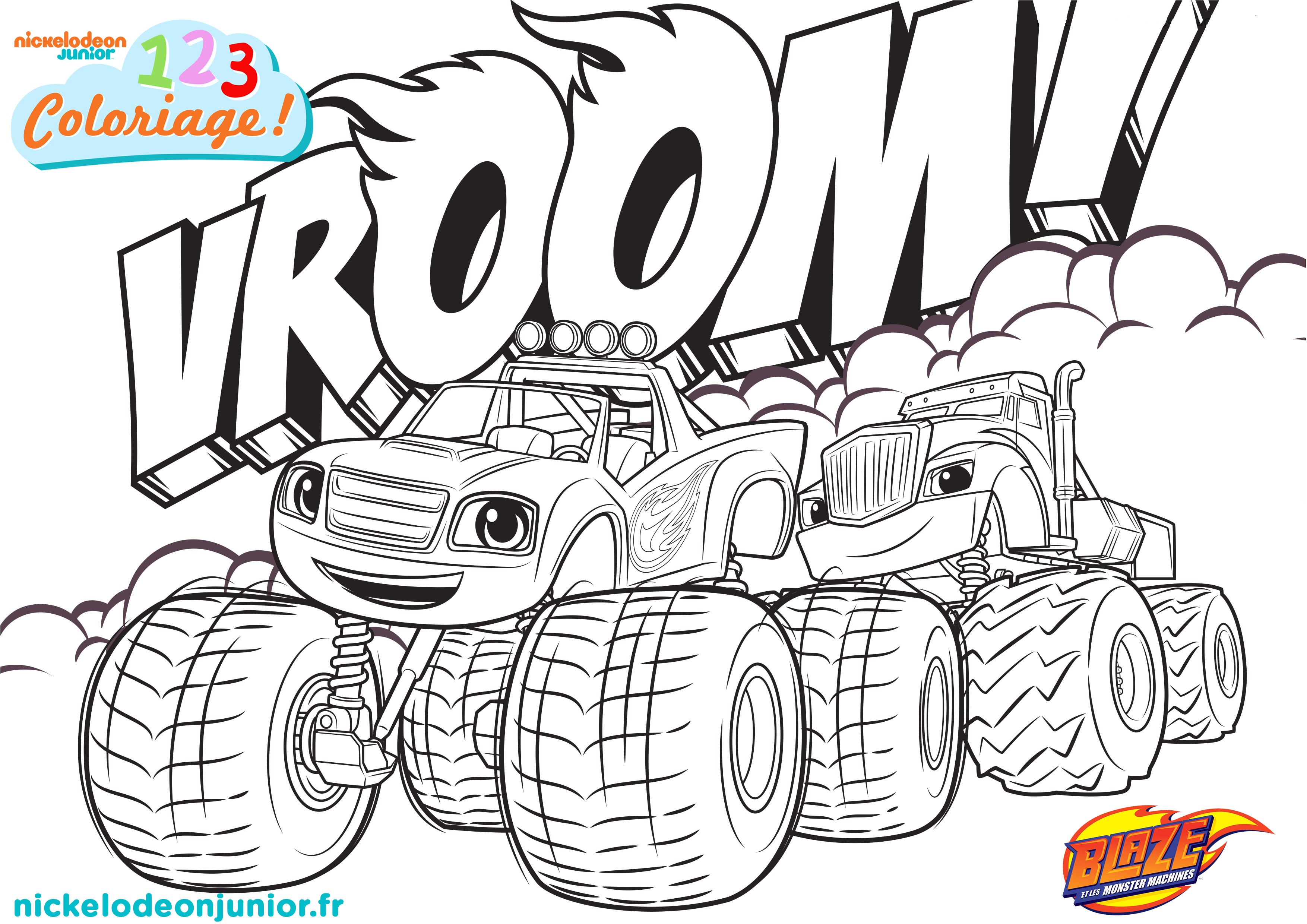 Coloriages Blaze et les Monster Machines