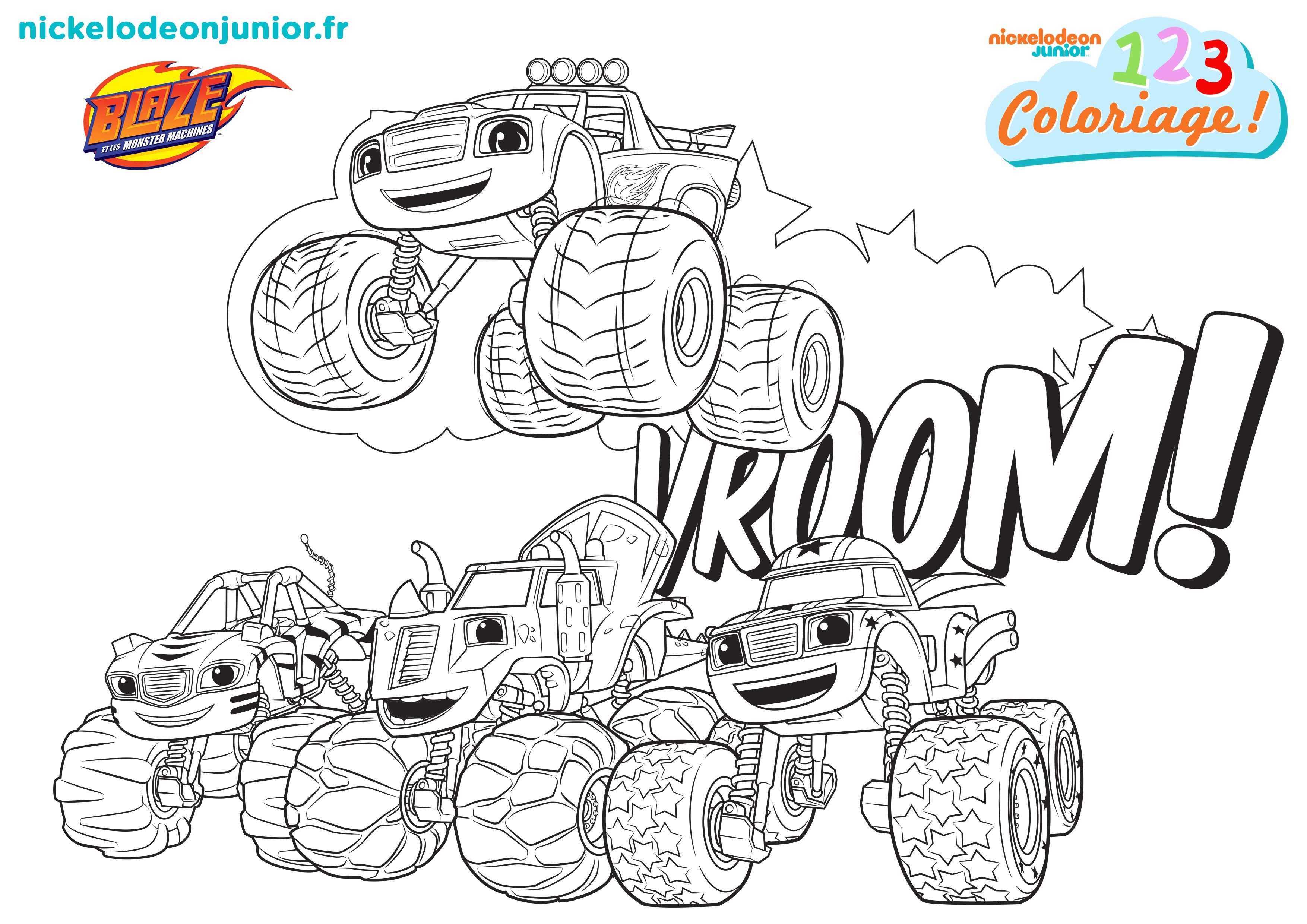 Coloriages Blaze et les Monster Machines