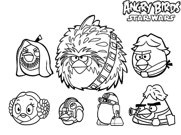 600x450 Star Wars Angry Birds Coloring Pages Coloring Page