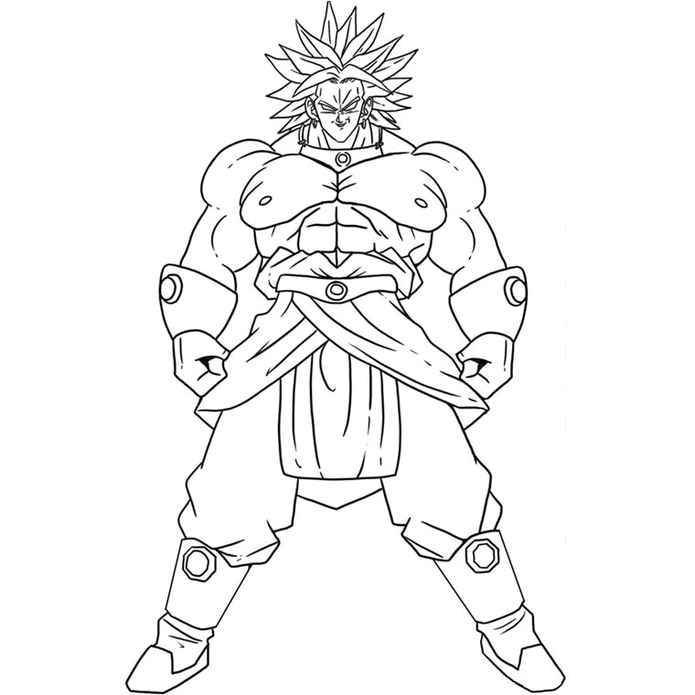 coloriage dragon ball z broly