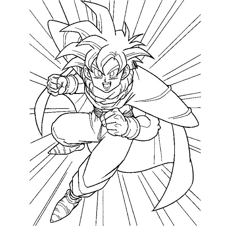 coloriage de dragon ball z sangoku super sayen 10