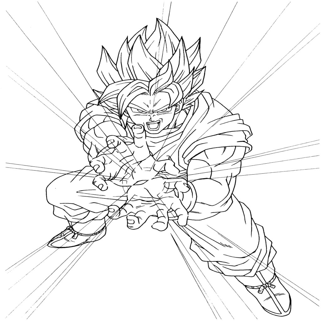 Des Sports Coloriage Dragon Ball Z Sangoku Coloriage Dragon Ball Z tout au long de Coloriage