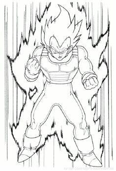 Dragon Ball Z Ve a Coloring Pages Sketch Coloring Page