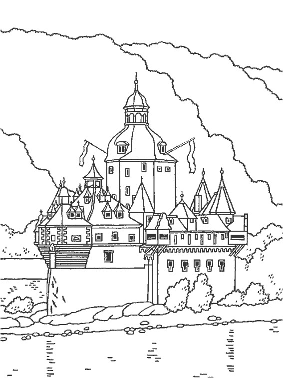 coloriage chevalier chateau fort