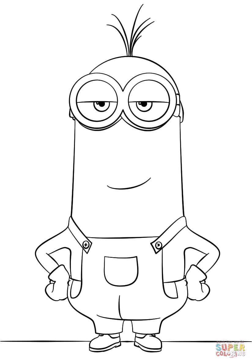 minion kevin coloring page 8241186