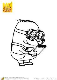 Coloriage Moi Moche et Méchant 2 Minion Intello Hugolescargot