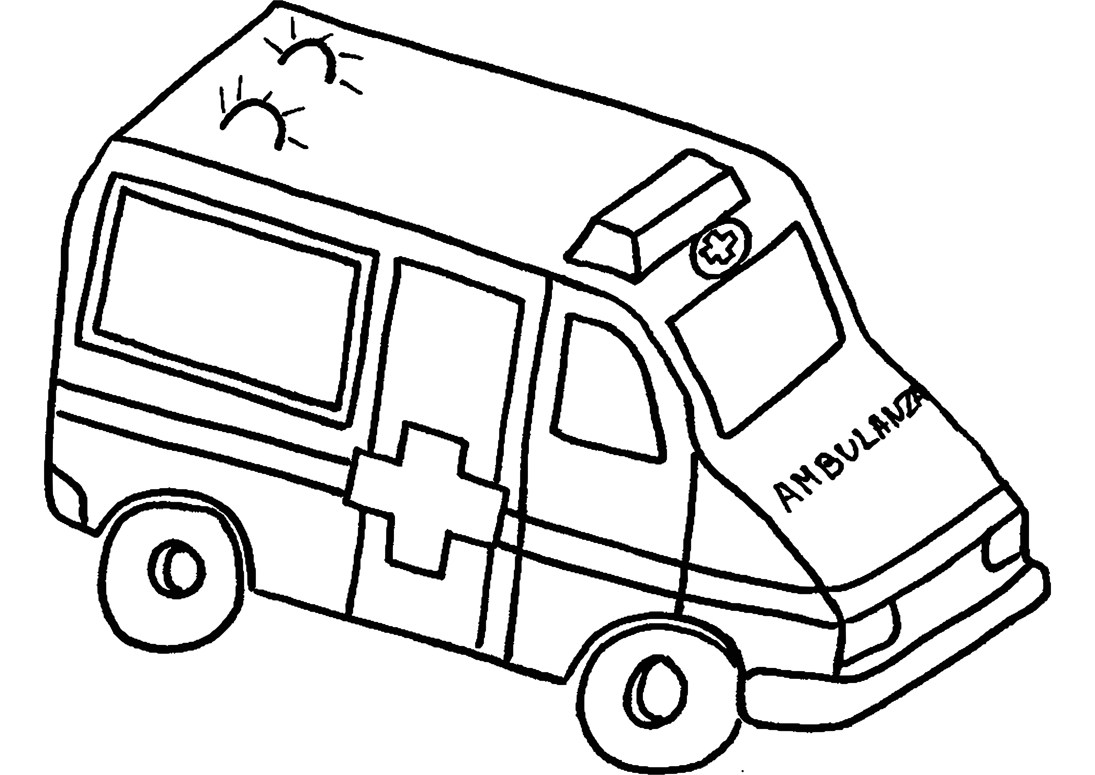 coloriage ambulance 64 [1986 51