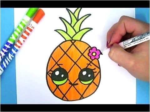 HOW TO DRAW CUTE ANANAS SUPER EASY