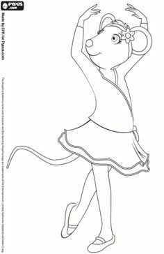 Gracie character from Angelina Ballerina coloring page