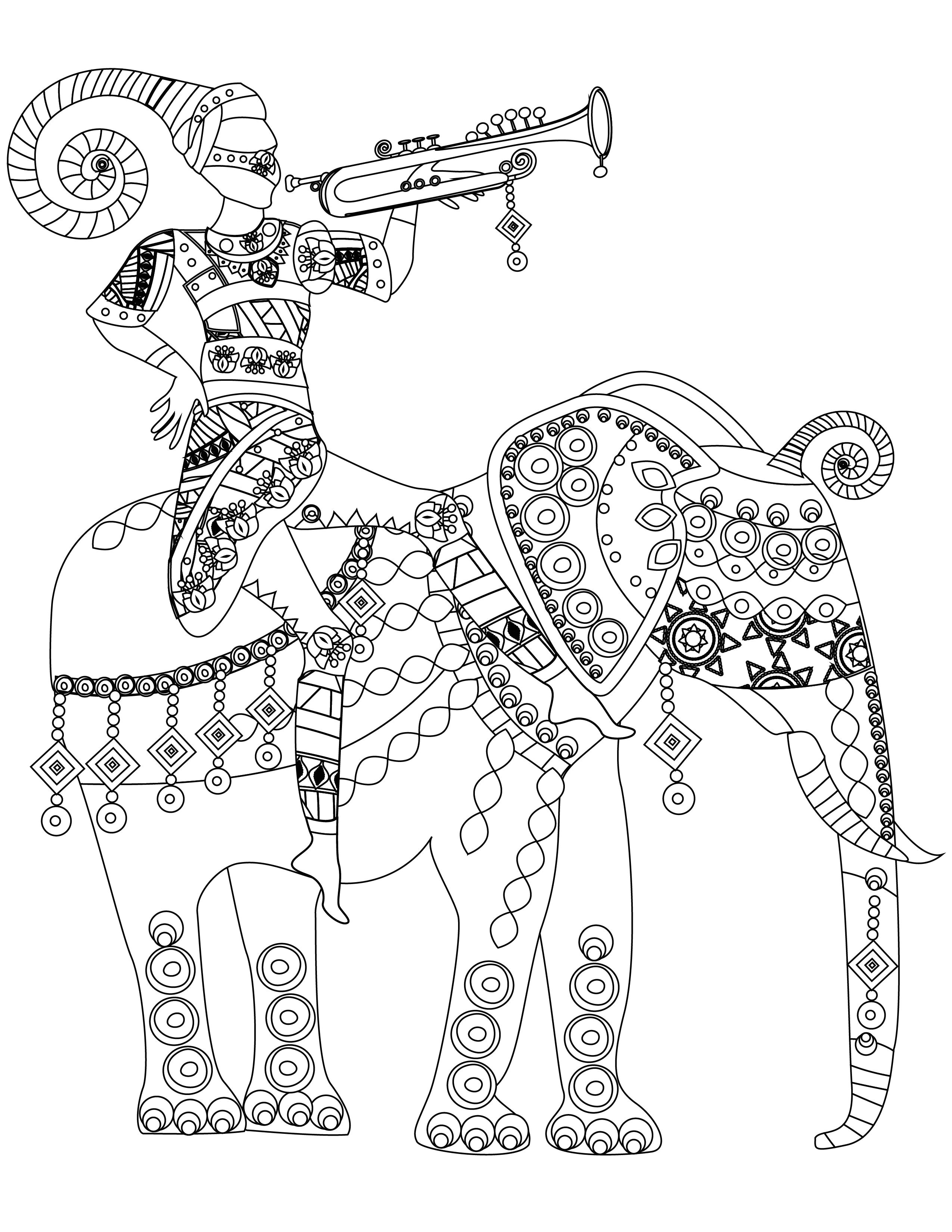 India south africa coloriage de éléphant Imprimer image noir&blanc coloriez ce dessin anti stress