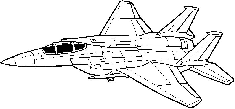 coloriage avion militaires 5 [49 88 Ko] Coloriage avion de chasse rafale