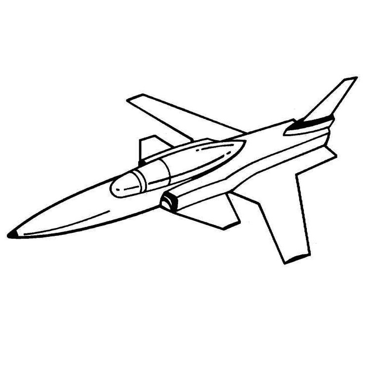 coloriage avion militaires 1