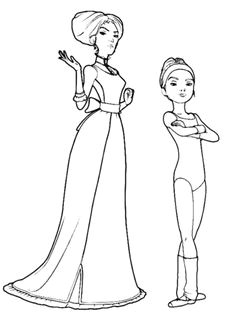 Regine and Camille Le Haut from Leap Coloring page