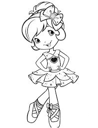 Strawberry Shortcake Ballerina coloring page from Strawberry Shortcake category Select from printable crafts of cartoons nature animals