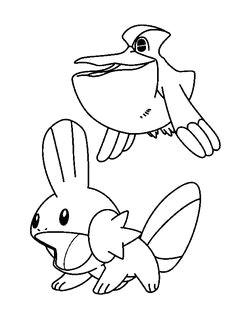 Coloriage des Pokémons Bogou et Bepikan