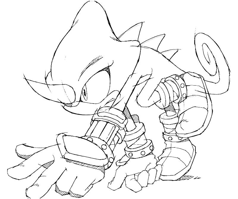 printable sonic generations espio the chameleon action coloring pages