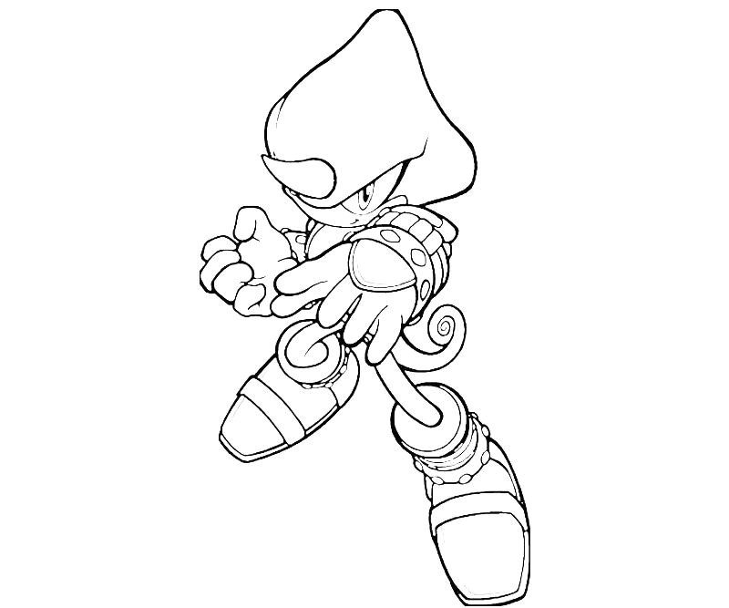 Sonic Generations Espio The Chameleon Action Coloring Pages