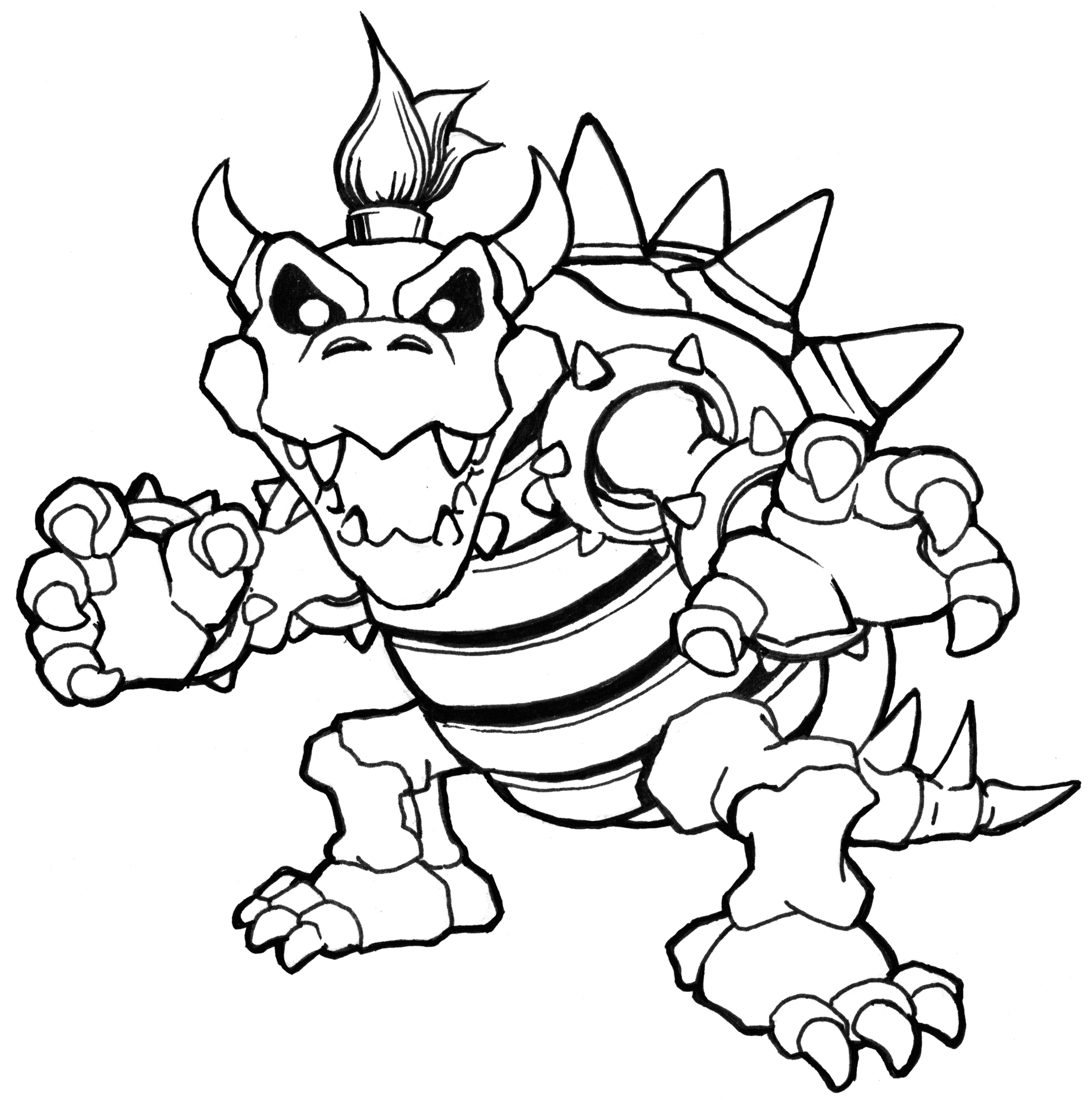 Bowser coloring bowser coloring pages dry bowser mario coloring pages baby…
