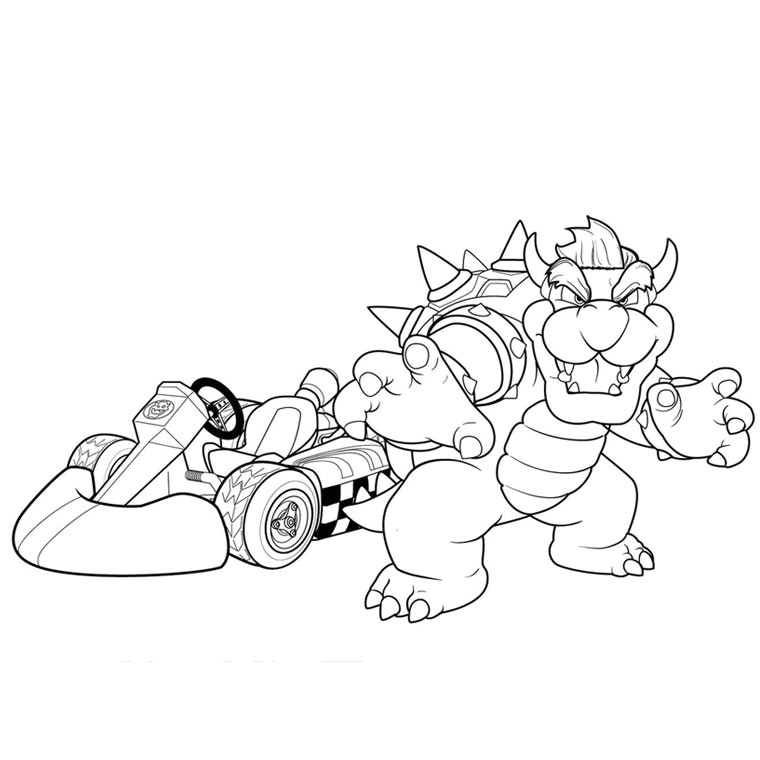 Mario Kart 7 S Printable Coloring Pages