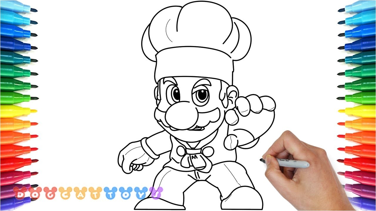 How to Draw Mario Odyssey Chef Mario 10