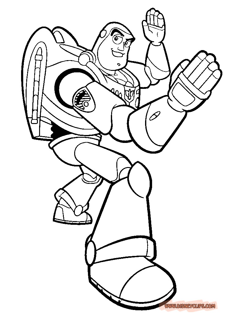 Buzz Lightyear coloring page Buzz s karate chop action