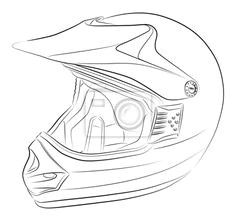 Papier peint Standart motocross dessin vectoriel de casque