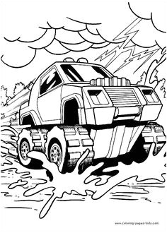 Hot Wheels color page cartoon characters coloring pages color plate coloring…