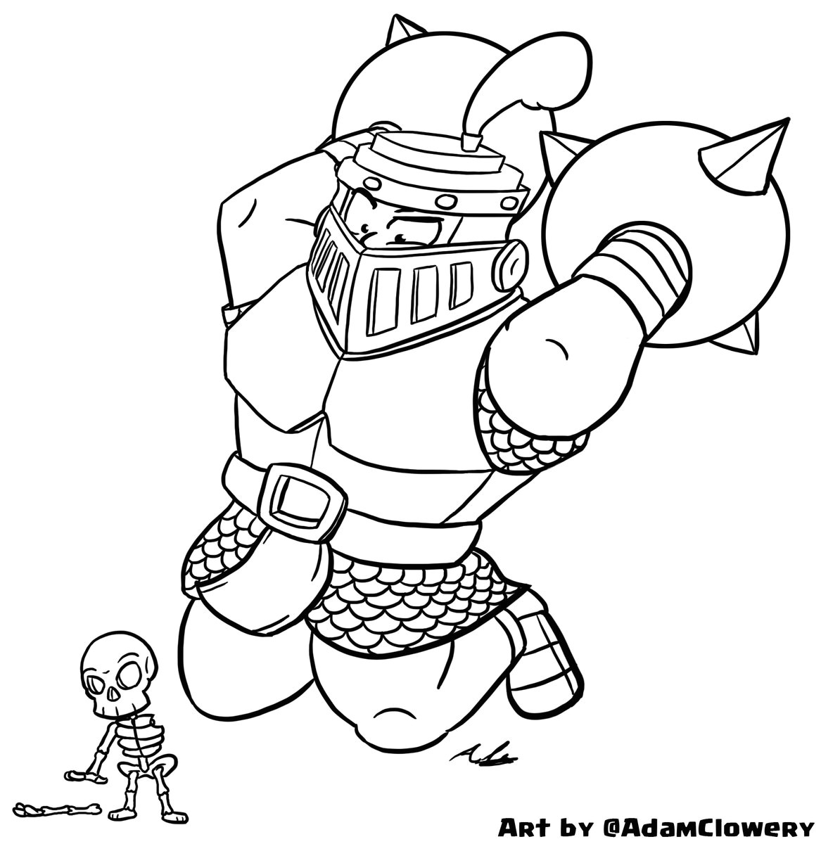 Coloriage Clash Royale Mega Chevalier 28 Collection Of Clash Royale Mega Knight Coloring Pages