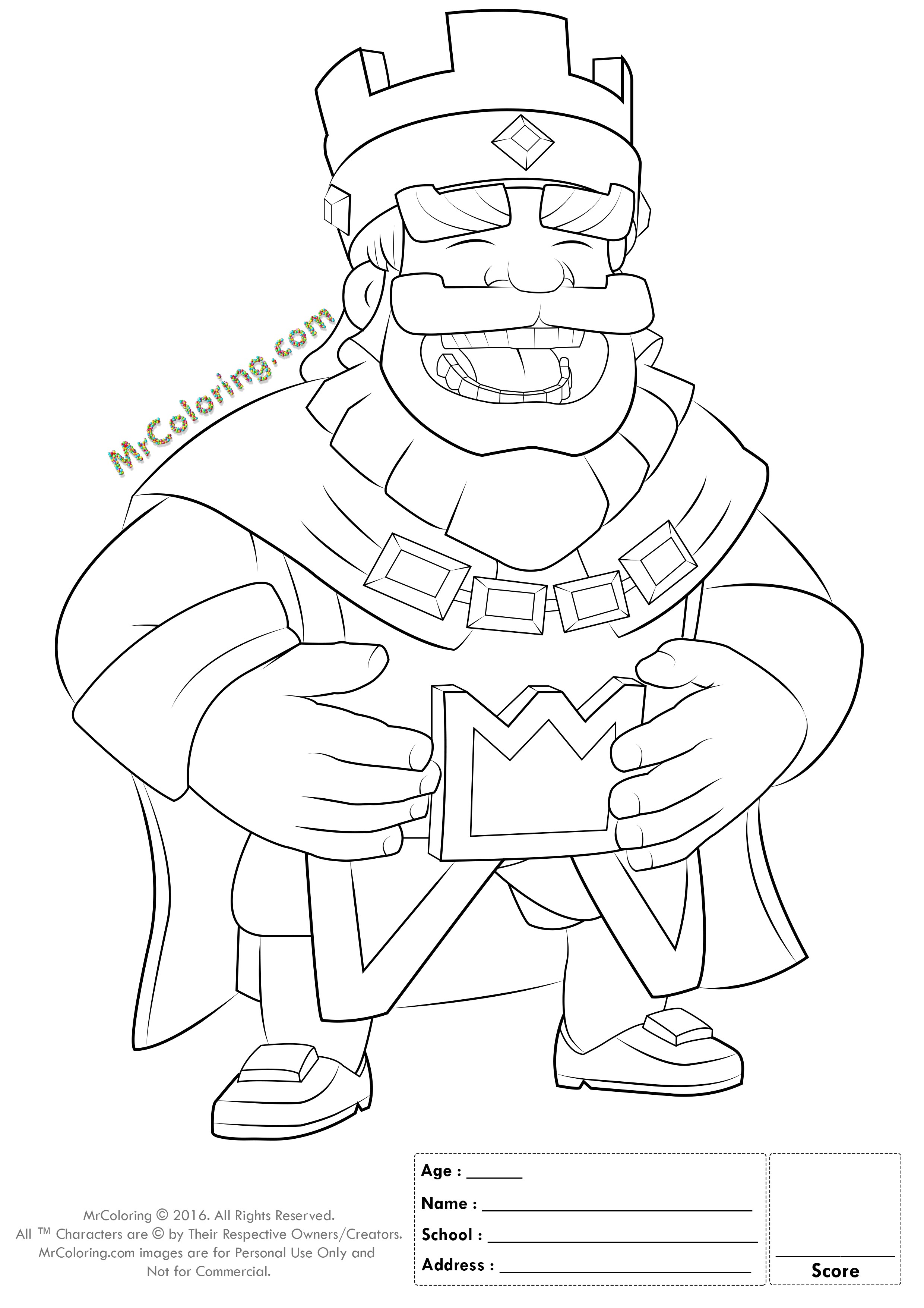 Clash Royale Printable Coloring Pages