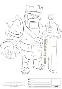 Coloriage Clash Royale Mega Chevalier Collection Of Clash Royale King Drawing