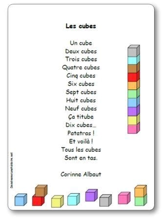 Paroles de la poésie Les cubes de Corinne Albaut Un cube Deux cubes