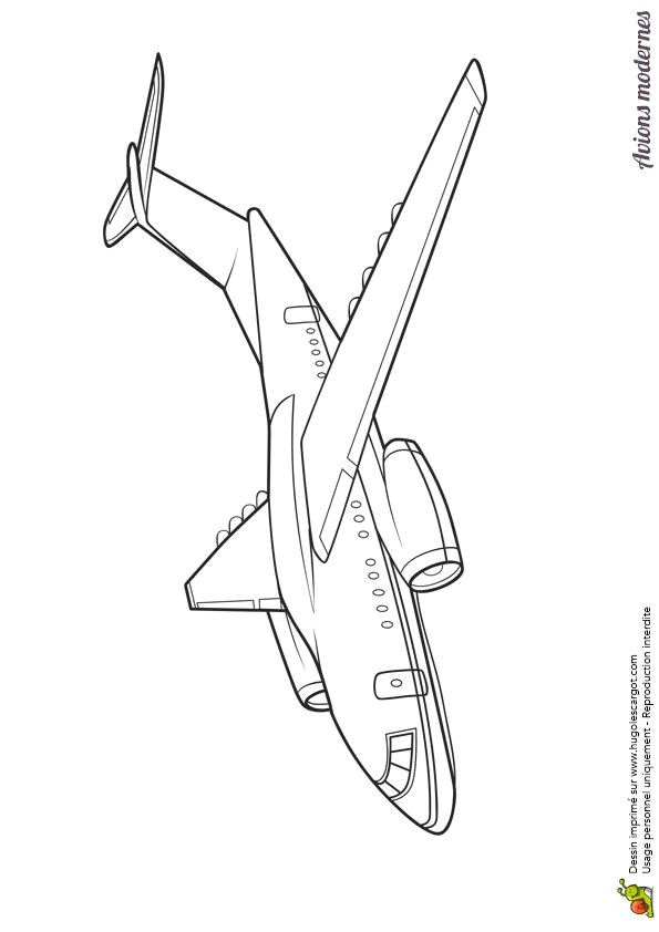 Dessin   colorier d un Antonov l un des plus grands avions du