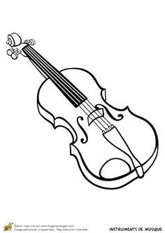 Coloriage d un instrument de musique le violon
