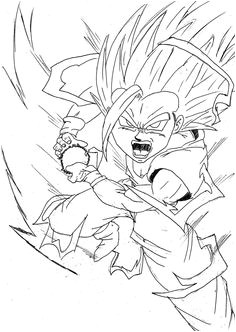 Teen Gohan Kamehameha Drawing