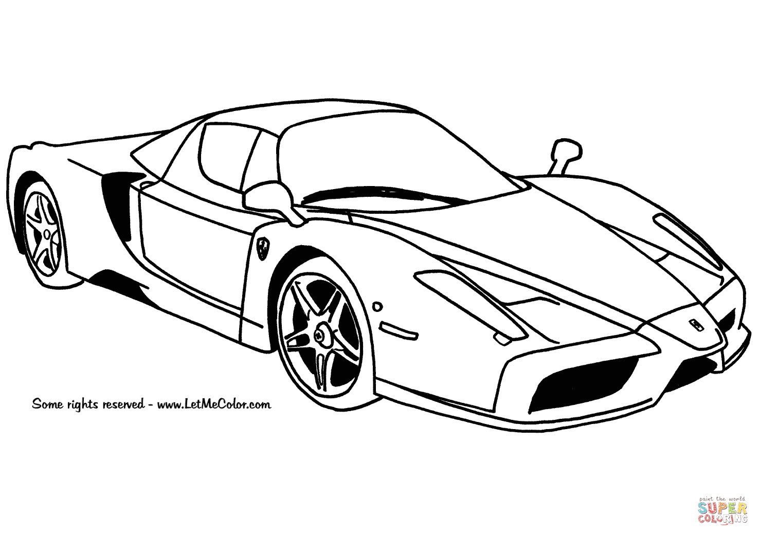 er sur la Ferrari Enzo coloriages pour visualiser la version imprimable ou colorier en ligne patible avec les tablettes iPad et Android