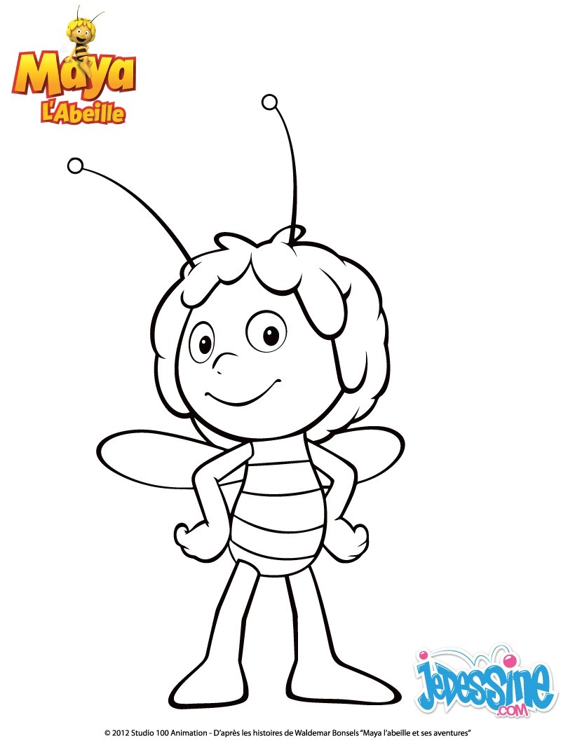 dessin en ligne de maya l abeille