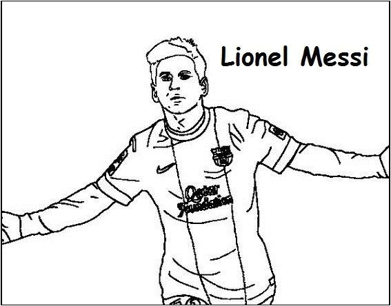 Lionel Messi Coloring Printable Page
