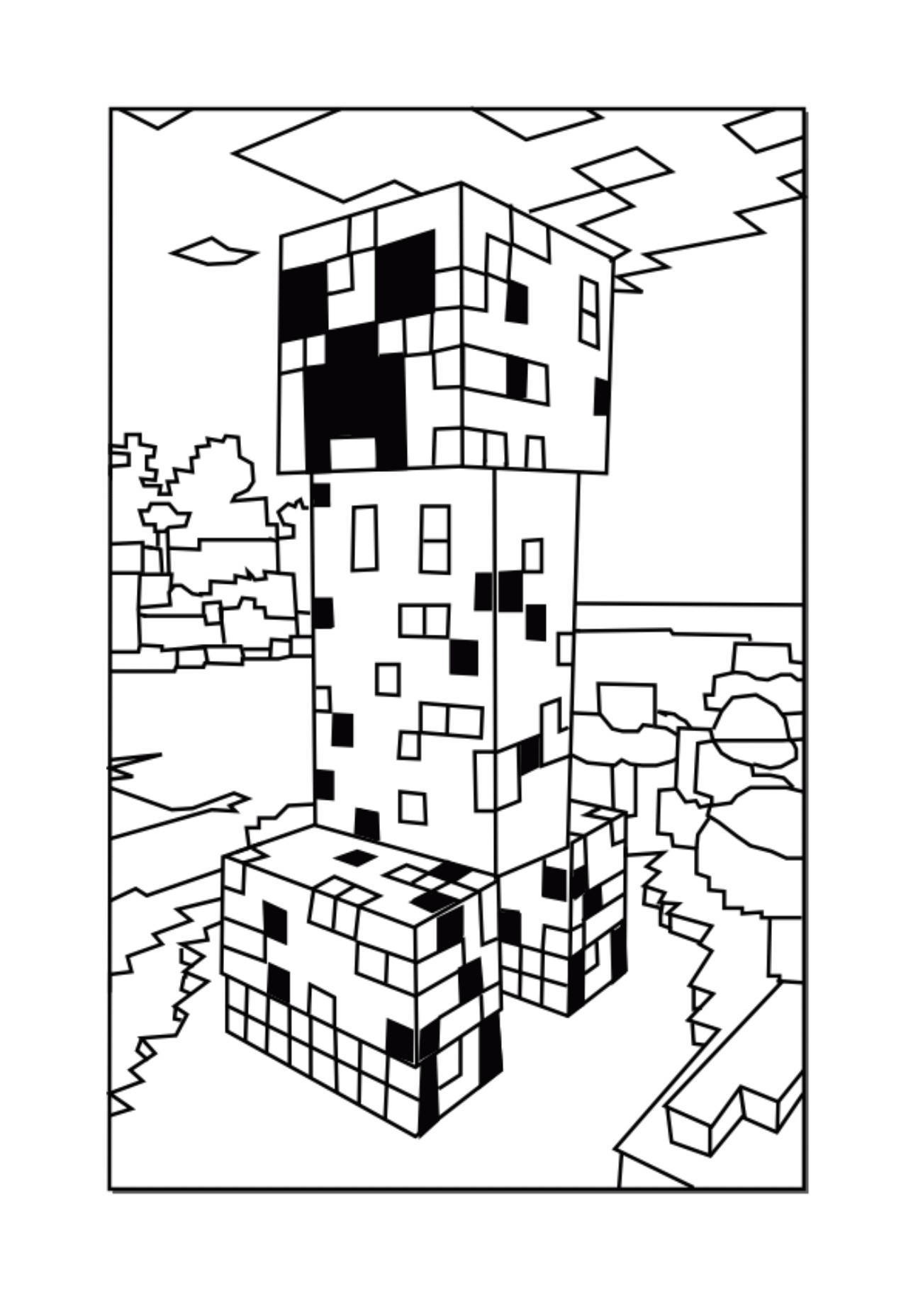 Best Minecraft Creeper Coloring Pages Free printable Minecraft