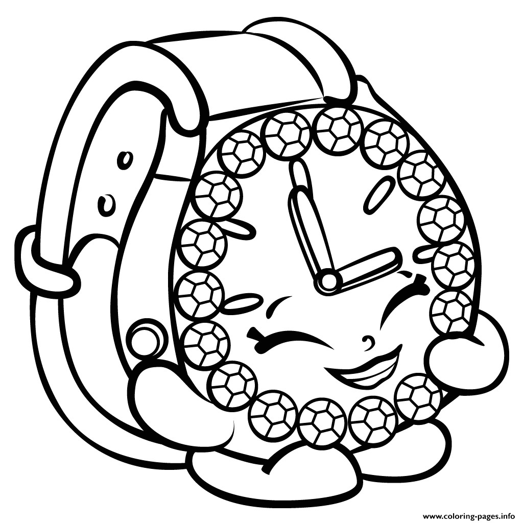 Print Ticky Tock Watch shopkins season 3 coloring pages