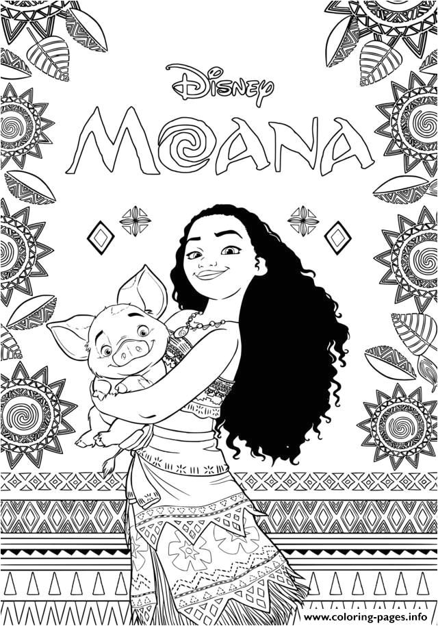 Print Moana Disney coloring pages
